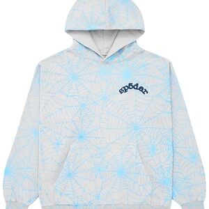 Sp5der AOP Web Hoodie 'Heather Grey' SIZE large